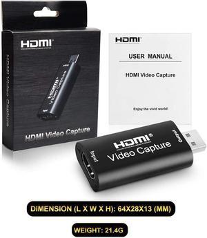 Audio Video Capture Cards - HDMI to USB 2.0 - High Definition 1080p 30fps - Record Directly to Computer for Gaming, Streaming, Teaching, Video Conference or Live Broadcasting