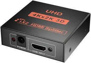 4K Splitter UHD 3D HDMI Splitter HD 1X2 1080P Switch Splitter 1 in 2 out Switcher Repeater for HDTV DVD PS3/4 Xbox PC