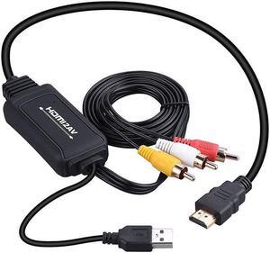 2M HDMI to RCA Cable Converter HDMI to AV Converter 1080P 3RCA Cvbs Composite Video Audio Full HD 1080P Audio Video