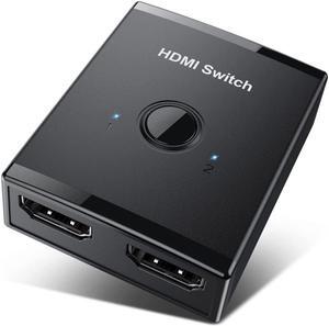 HDMI Switch 4K @60hz HDMI Splitter, HDMI Switcher 2 in 1 Out, Bi-Directional HDMI Hub Supports HD for Xbox PS5/4/3 Blu-Ray Player Fire Stick Roku