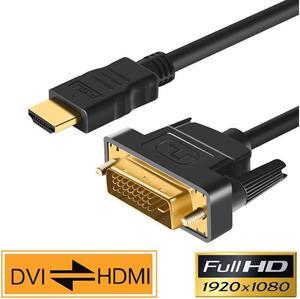 HDMI to DVI Cable DVI to HDMI Male 24+1 DVI-D Male Adapter Gold Plated 1080P for HD HDTV HD PC Projector PS4 etc. (9 Feet 3 Meters)