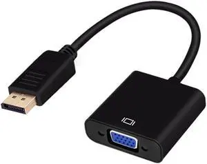 DisplayPort Display Port DP to VGA Adapter Cable Male to Female Converter for PC Computer Laptop HDTV Monitor Projector