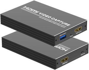HDMI 1.4 to USB 3.0 Video Capture Card  Dongle with HDMI Loopout (Input 4K@30Hz MAX/Output 1080P@60Hz Max)with WiiU Xbox 360 One PS4 HDMI Camera for Game streaming,Video Conferencing,Live