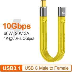 3A 60W 10Gbps Thunderbolt Data Cable PD Fast Charging USBC Male to Female Cable 4K 60Hz Cable USB Tipo C Data Cabel