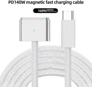 USB Type C To Magsafe 3 Magnetic Charger Cord Laptop Charging Cable Converter PD 140W for MacBook Air/Pro A2442 A2485 A2681