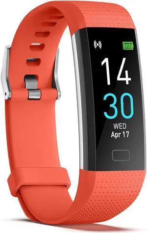 Fitness Tracker, Activity Tracker Watch With Heart Rate Monitor, Message Notification, Waterproof IP68 Pedometer With Step Counter Sleep Monitor Calorie Counter For Android & IPhone (Color: Orange)
