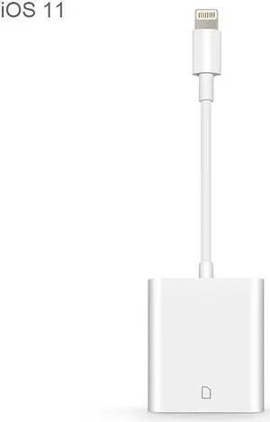 Amify 8PINCRSD Lightning SD Card Camera Reader Adapter for IOS 9.2 or up to 11, Trail Game Camera Viewer for iPhone 6 / 6s / 7 / 7Plus / 8/X /iPad Mini/Air- No App is Required