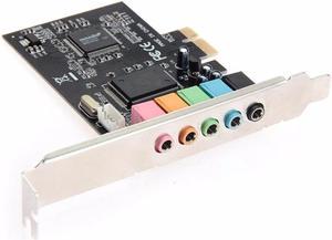 PCIe Sound Card, 5.1 Internal Sound Card for PC Windows 10 w/ Low Profile Bracket, 3D Stereo PCI-e Audio Card, CMI8738 Chip 32/64 Bit Sound Card PCI Express Adapter