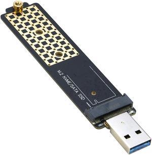 M.2 NGFF NVMe to USB Adapter Converter, M2 SSD to USB 3.0 Reader, Compatible with Both B Key SATA and M Key NVMe PCI-e M.2 SSD