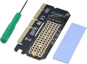 M.2 NVMe to PCIe Adapter, NVMe to PCIe x4 x8 x16 Adapter Card Converter, Compatible with M-Key M.2 NVMe SSD 2280/2260/2242/2230 mm