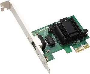 2.5Gb PCIe Network Adapter Intel i225, 2500/1000/100Mbps Gigabit Ethernet Card RJ45 LAN Port for Gaming/Office, Wake on LAN,PCI Express Server LAN Card, Desktop Ethernet Interface Card
