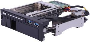 Dual Bay 3.5" + 2.5" Inch SATA III Hard Drive HDD & SSD Tray Caddy Internal Mobile Rack Enclosure Docking Station with USB 3.0 Port Hot Swap