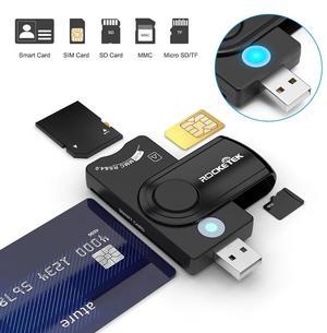 USB SIM Smart Card Reader For Bank Card IC/ID EMV SD TF MMC Card Reader USB-CCID ISO7816 DNI Citizen Memory Card Reader Adapter