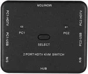 4K x 2K 3D HDMI-compatible KVM USB 2.0 Keyboard Mouse Printer Monitor Host HDTV PC MonitorSharing Switcher Box USB Splitter