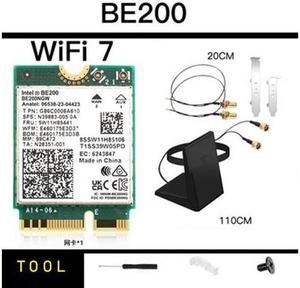 New Wi-Fi 7 Intel BE200 Bluetooth 5.4 Wifi Card BE200NGW 2.4/ 5/ 6 GHz 5.8 Gbps For Windows 10/11 PC Laptop