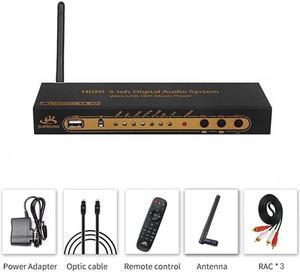 HDMI 5.1 Audio Converter Decoder DAC DTS AC3 FLAC PCUSB APE 4K*2K HDMI to HDMI Extractor Converter Splitter Digital SPDIF ARC, Digital Analog Audio Video Surround Sound System 192Khz/24Bit for Movies
