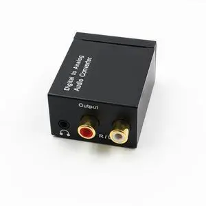 Digital to Analog Audio Converter Adapter With Audio Cable Optical Coaxial Toslink RCA L/R Audio Adapter for Apple TV PC Box