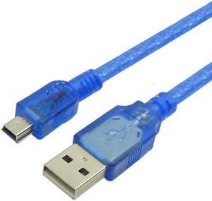 Blue Short USB 2.0 A Male to Mini 5 Pin B Data Charging Cable Cord Adapter NEW 0.3m,1m,1.5m,3m,5m