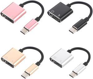 Type C USB 3.1 to 3.5mm Type-c AUX Male to Female Audio Charging Cable Converter Headphone Jack + Charging for Xiaomi for iPhone