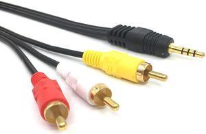 3.5mm Jack Plug Male to 3 RCA Adapter High Quality 3.5 to RCA Male Audio Video AV Cable Wire Cord 1.5M