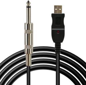 3M Guitar to PC USB Recording Cable Lead Adaptor Converter Connection Interface 6.5mm