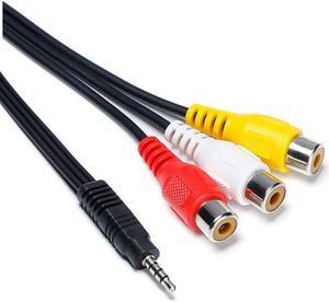 4 Poles 3.5mm Mini AV Male to 3RCA Female M/F Audio Video Cable Stereo 3.5 mm to 3 Rca For TV Box DVD CD Computer Sound Speaker