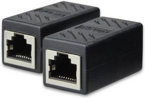 RJ45 Female To Female CAT6 Network Ethernet LAN Connector Adapter Coupler Black