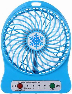 New  LED Light Portable Rechargeable Fan Air Cooler Mini Desk USB 18650 Battery Fan For PC Computer