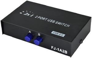 2 Ports USB2.0 Sharing Device Switch Switcher Adapter Box For PC Scanner Printer