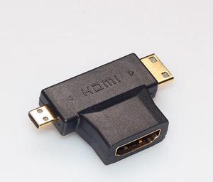 Mini 3 in 1 Micro HDMI Male to Female HDMI 1.4 Cable Adapter Converters for phone camera Card Readers