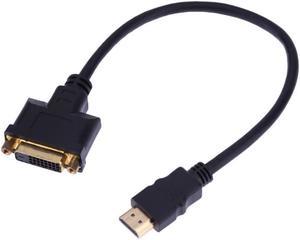 HDMI Male to DVI 24+1 Male Video Transfer Cable Gold Plated Connector Converter Cables Cord Wire Line for Computer to TV 30cm