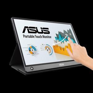 ASUS ZenScreen Touch MB16AMT USB Portable Monitor  15.6-inch, IPS, Full HD, 10-point Touch, Built-in Battery, Hybrid Signal Solution, USB Type-C, Micro-HDMI, Compatible with Laptops, Smartphones, Gam