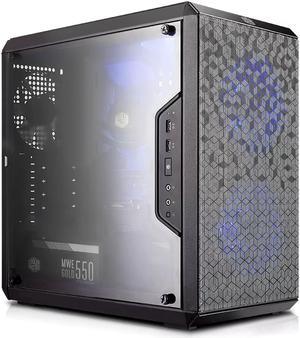 H.E. Q-Box Gaming PC (Q-Box_4600G)  AMD Ryzen 5 4600G 6-Core 3.7GHz, 12-Thread CPU, 16GB DDR4 3200MHz RAM, 500GB SSD, Liquid Cooler,AC WiFi, Windows 10 Pro Desktop Computer