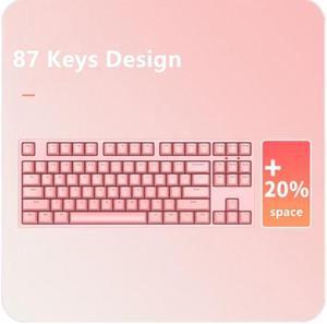 iKBC C87 Wired mechanical gaming keyboard Cherry MX Red switch 87 keys PBT keycaps, Ergonomic  Design