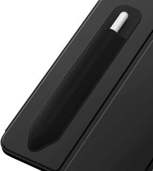 Pencil Holder Sticker Fit Apple Pencil 1st/2nd Generation Elastic Pencil Pouch Leather Adhesive Sleeve Fit iPad 10th Generation 2022 iPad 9th/8th Gen iPad Air 5/4 iPad Pro 11/12.9 Black