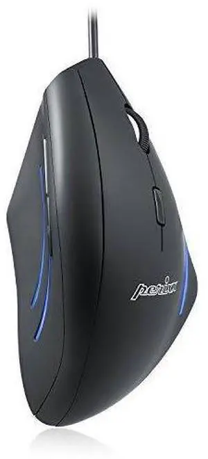 Perixx PERIMICE-508, Wired Programmable Vertical Ergonomic Mouse - 1000/1600 dpi - 5 Programmable Button - Natural Ergonomic Vertical Right handed Design