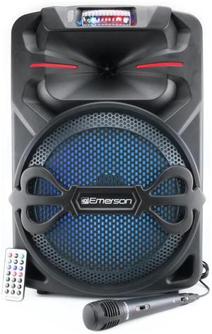 Emerson Portable 12" Bluetooth Party Speaker with Disco Lights