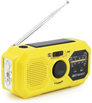 Emerson Emergency AM / FM Radio with Weather Band and Power Bank - Yellow