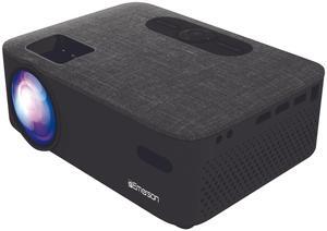 Emerson 150" Home Theater LCD Portable Projector with 100” Portable Projector Screen & carrying case Combo EVP-2001C (Black)
