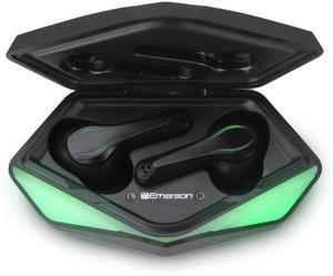 Emerson True Wireless Gaming Earbuds with Charging Case and Taking Calls Option