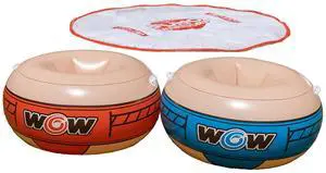 WOW Watersports 10ft Sumo Wrestling Spray Pad with 2 Sumo Belly-Bumpers