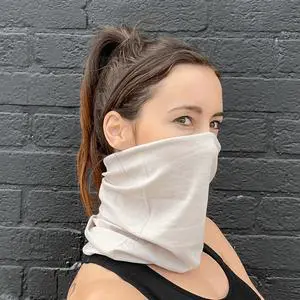 JupiterGear Hemless Neck Gaiter Face Mask for Fishing and Outdoor Activities Gray