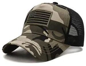 JupiterGear American Flag Trucker Hat with Adjustable Strap Camo