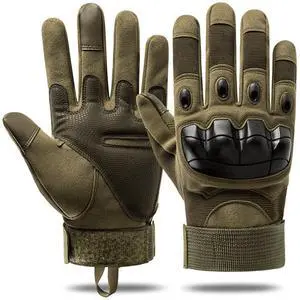 JupiterGear Airsoft Gloves for Outdoor Sports, Paintball, and Motorcycling with Touchscreen Fingertip Capability Medium Green