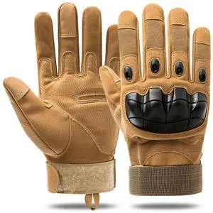 JupiterGear Airsoft Gloves for Outdoor Sports, Paintball, and Motorcycling with Touchscreen Fingertip Capability Large Tan