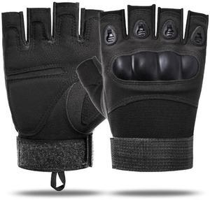 JupiterGear Fingerless Airsoft Gloves for Outdoor Sports, Paintball, and Motorcycling X-Large Black