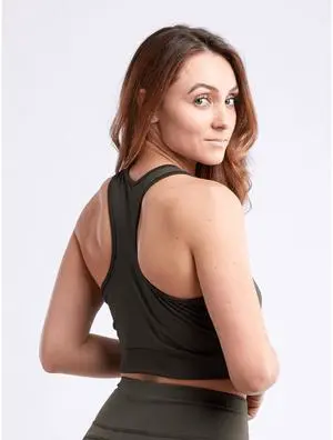 JupiterGear Racerback Lightweight Training Crop Tank Top L - XL Dark Green