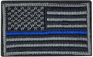JupiterGear Tactical USA Flag Patch with Detachable Backing Aged Blueline