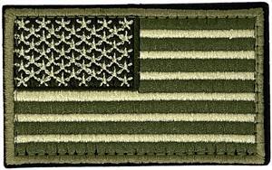 JupiterGear Tactical USA Flag Patch with Detachable Backing Army Green