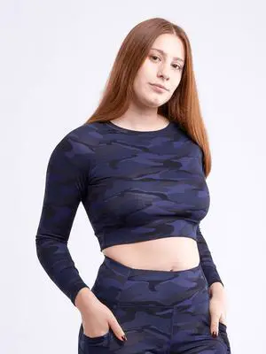 JupiterGear Long-Sleeve Crop Top L - XL Blue